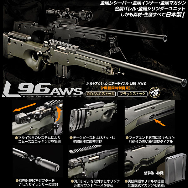 東京マルイ L96 AWS エアーコッキング銃の種類スナイパーライフル